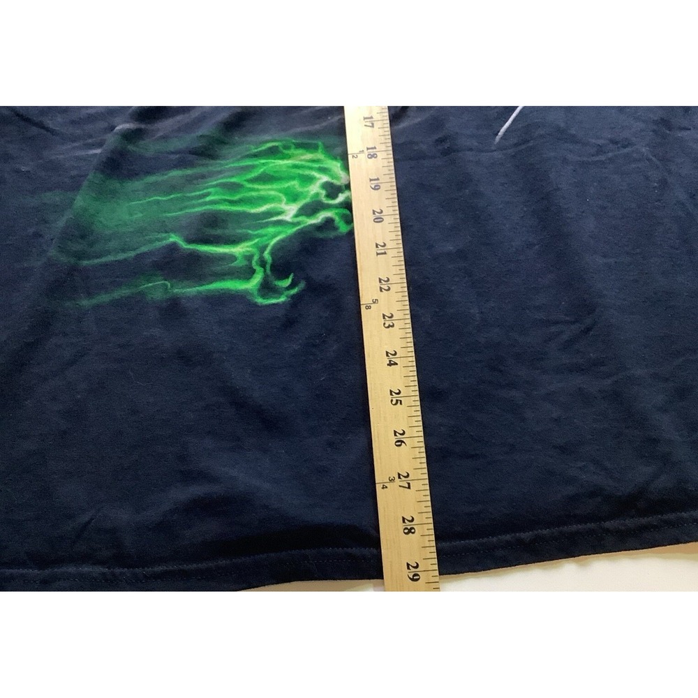 Y2K Goth Grim Reaper Graphic T Shirt Mens 2XL Black Biker Horror Tee - Picture 7 of 7